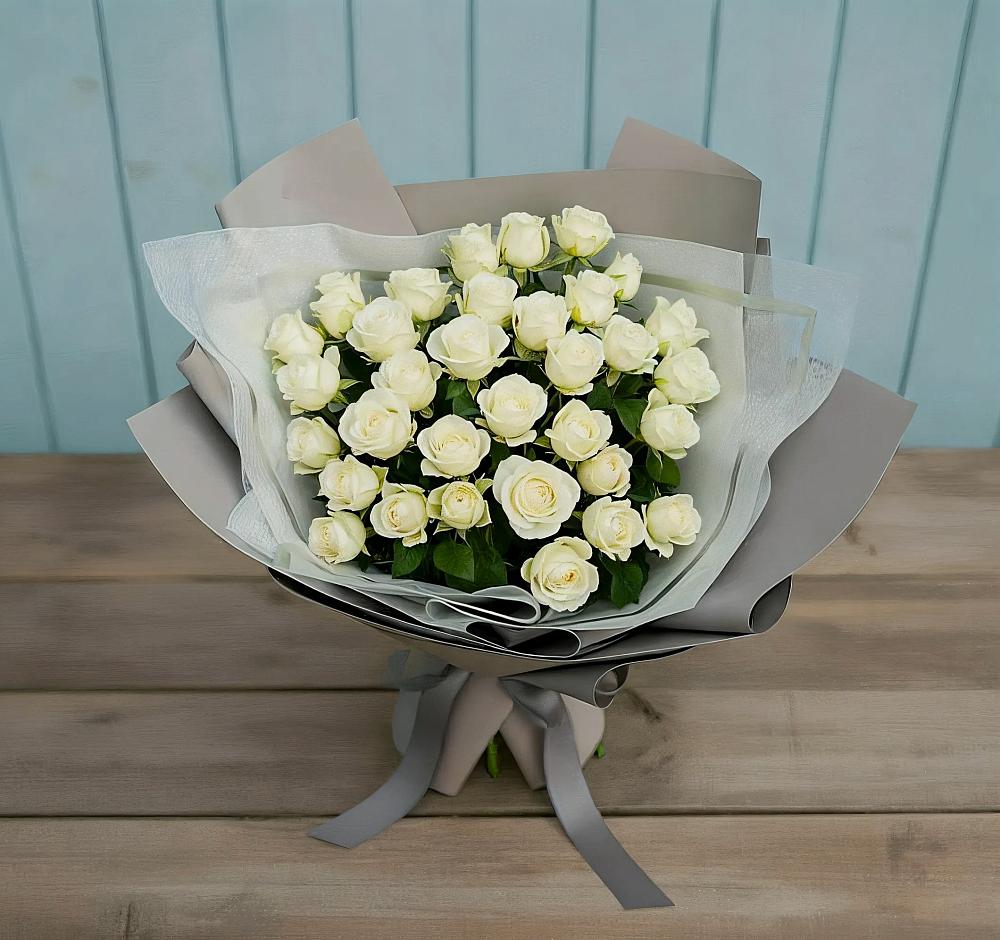 Букет Белоснежная нежность в Учкекен