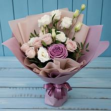 Букет цветов из:  Розы и Лизиантусы в Учкекен