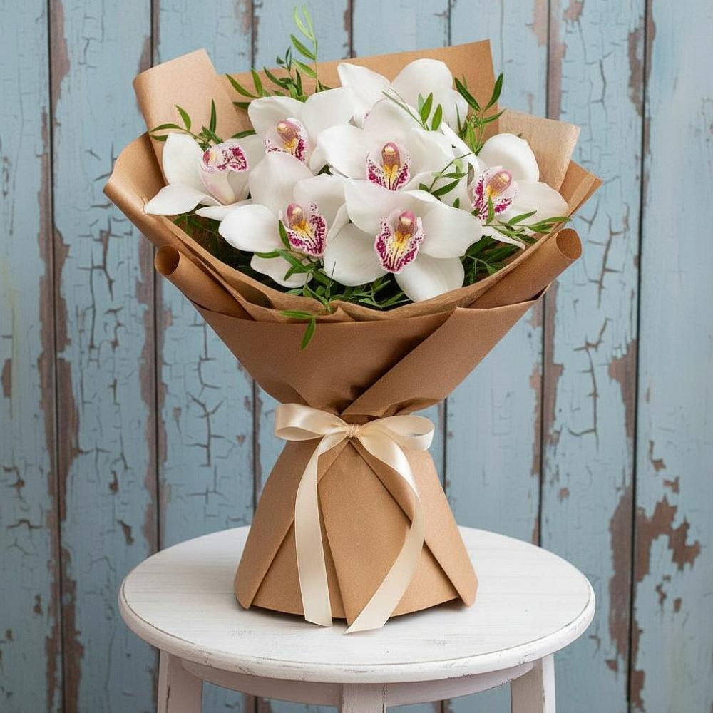 Букет цветов из: Орхидеи и Розы в Учкекен