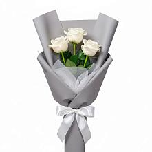 Букет 3 белые розы #REPLACE_PRED# Учкекен