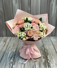 Букет цветов из:  Гвоздики, Розы и Хризантемы в Учкекен