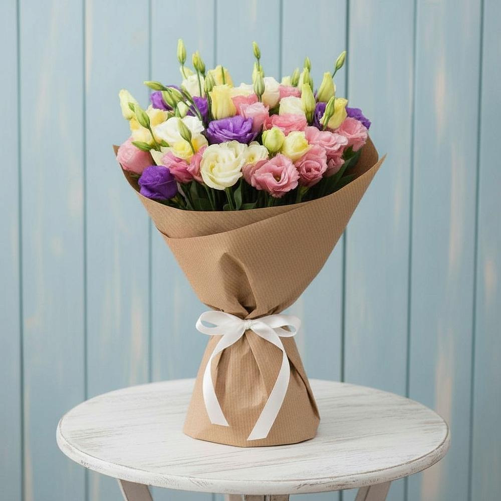 Букет цветов из: Лизиантусы в Учкекен