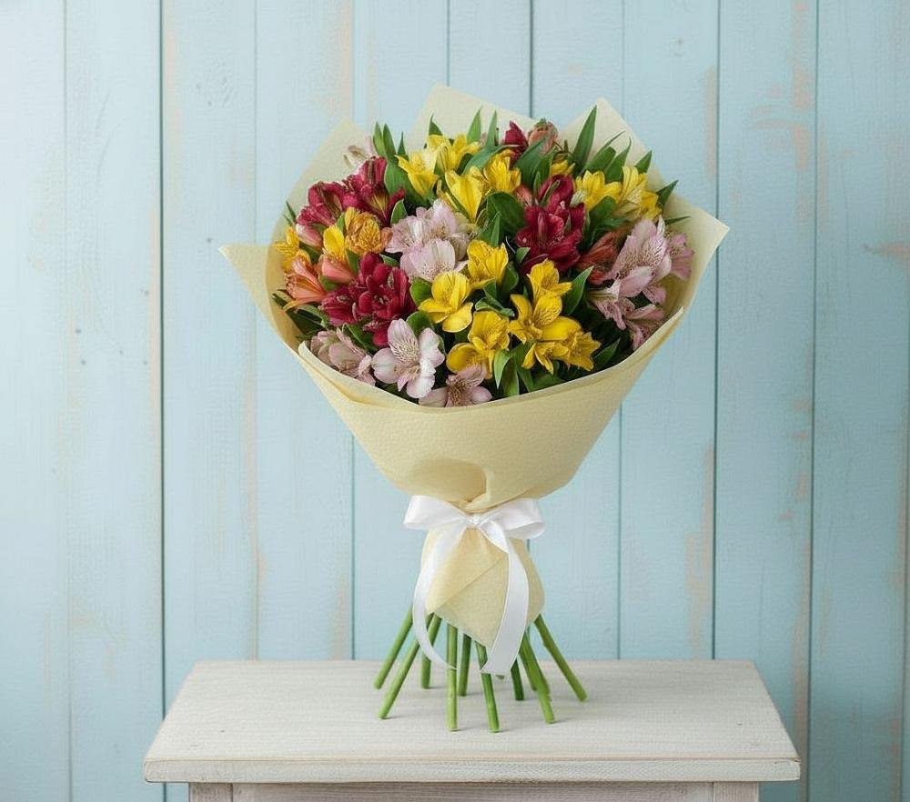 Букет цветов из: Альстромерии в Учкекен