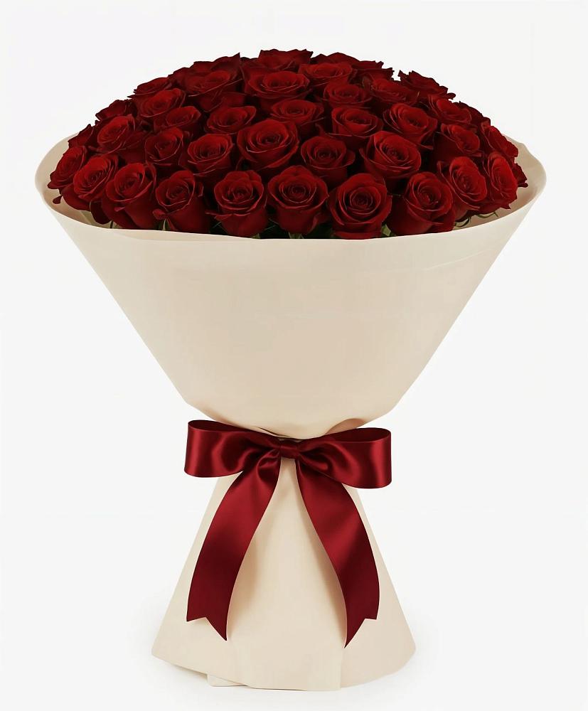 Букет 101 Бордовая роза Блэк Бакарра в Учкекен