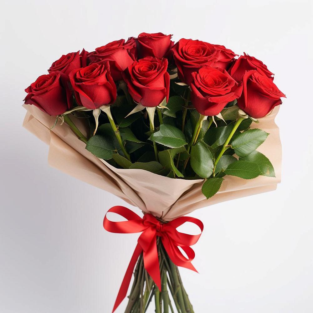 Букет 11 Красных роз Эдлесс Лав в Учкекен