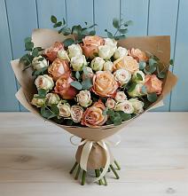 Букет цветов из:  Альстромерии и Розы в Учкекен