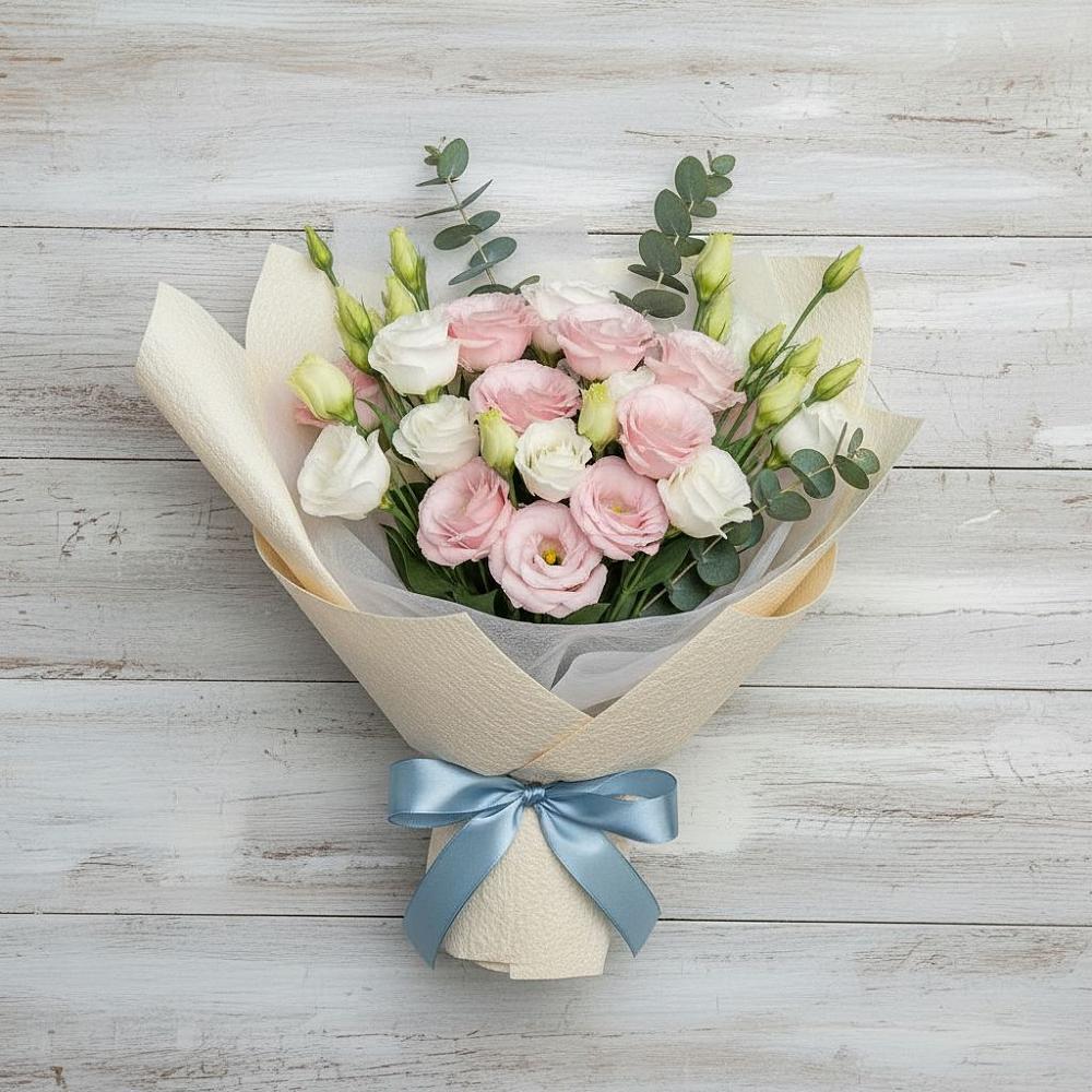 Букет цветов из: Лизиантусы в Учкекен